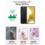 Neon Series Case Designed For Samsung Galaxy S22 Plus 5G 6.6 Inch, Dual Layer Heavy Duty Tough Rugged Lightweight Slim Shockproof Protective Case 2022 Cover For Galaxy S22+ 5G, Black