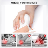 Wired Ergonomic Mouse, Optical Vertical Mice For Small Hands, Reduce Wrist Strain, 1000/1600 Dpi, 6 Buttons, Compatible With Macbook, Pc, Laptop, Desktop, Windows, Mac Os, White