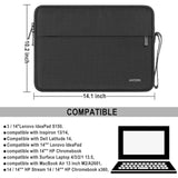 Laptop Sleeve 14 Inch, Water Resistant Traveling Computer Cover With Handle, Shockproof Protective Carrying Laptop Case Compatible For 14 Inch Macbook Air/Pro, Hp, Dell, Asus, Lenovo, Black