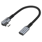 Small Usb C Extension Cable 1Ft, Short Usbc Extender Right Angle Cord, Usb 3.2 (10Gbps) Male To Female 100W Pd Charging 4K Video For Macbook Pro/Air,Usbc Hub,Microphone,Flash Drive,Docking,Phone,Pc