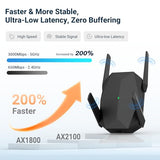 2026 Ax3000 Wifi 6 Extender Signal Booster, Multi-Link Connectivity Internet Extender Wifi Booster For Home, Dual Band Long Range Wifi Repeater, Up To 19000 Sq. Ft., Easy Setup, (M-A25-Black)
