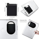 (1 Pack Mouse+1 Pack Ssd Holder) Universal Stick On Pouch Holder For Wireless Mouse, Sleeve For Laptop, Reusable Adhesive, No Glue Residue, Compatible With Ipad Or Macbook (Black)