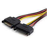 Dual Sata To Lp4 Power Doubler Cable Adapter 2 Sata To 4 Pin Lp4 Internal Pc P