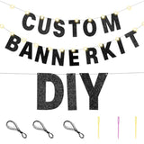 112 Pcs Diy Letter Banner Glitter Customizable Banner Kit Custom Banne