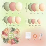 Pastel Balloon Arch Kit: Pink, Green, Peach, Ivory - Baby Shower Decor