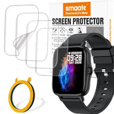 Soft Screen Protector Compatible With 1.69” Or 1.7” Smartwatch Iaret I18, Tensky 208Bt, Andfz T42, Geelyda Y20 Pro, Smaiit Y22, Wzwneer Y20Gt, And Boquaw P90, 4 Pcs Tpu