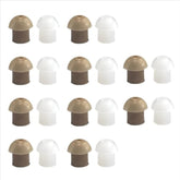 Replacement Mushroom Earbud Clear Ear Tips Compatible With Motorola Kenwood Baofeng Icom Yaesu Hyt Surveillance Kits Acoustic Tubes Earpiece (Pack Of 20)