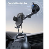 Car Phone Holder - Strong Suction, 360° Rotation, Adjustable Mount for iPhone