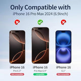 [2 Pack Matte Glass Screen Protector Compatible For Iphone 16 Pro Max 6.9Inch 2024, Anti-Glare & Fingerprint Anti-Reflective No Bubbles Install Frame Smooth As Silk Tempered Glass