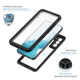 For Samsung Galaxy S22 Case, Ip68 Waterproof Dustproof With Builtin Screen Protector, Heavy Duty Full Body Protective Phone Case For Samsung S22 5G, Black/Clear