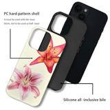 Compatible With Iphone 15,Durable & Shockproof Phone Case Cover Design - Pink Lily Flower