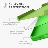 kwmobile Case Compatible with Apple iPhone 16e Case - TPU Silicone Phone Cover with Soft Finish - Lime Green
