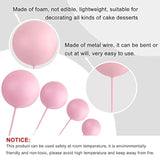 32 Pcs Ball Cake Topper Decorations Mini Balloons Cake Topper Sticks Foam Balls Cake Picks Cake Topper Balls Cake Decorations For Wedding Party Birthday Cake Decorating (Pink Gold)