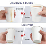 180 Count 12 Oz Paper Coffee Cups, Disposable Paper Coffee Cups For Hot Or Cold Drinks, 12 Ounce White Beverages Water Cups For Party, Picnic, Travel, Events