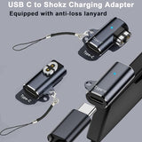 2 Pack Shokz Charger Adapter,Type C Cable Charging Converter Compatible with Shokz Aeropex, OpenRun,OpenRun Pro/Mini,OpenComm