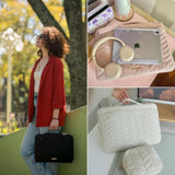 BAGSMART 15-16 inch Laptop Case with Handle, Puffy Padded Laptop Bag Sleeve for Women, Portable MacBook Air/Pro Case Compatible with Dell, HP, Lenovo, ASUS, Acer, Huawei Computer, Beige