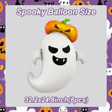 Halloween Foil Balloons: Pumpkin & Ghost Party Decorations (6pcs)