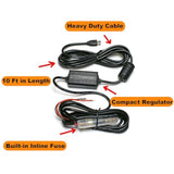 Ultra Compact Micro Usb Direct Hardwire Car Power Cord Kit For Gps Tracker Navigator Bluetooth Speaker Qi Wireless Charger Dash Cam Dvr 10 Ft In Length