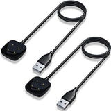 2-Pack 3.3Ft USB Charging Cable Dock for Fitbit Sense Versa 3/4 and Sense 2