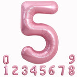 40 Inch Light Pink Large Numbers 0-9, Number 5 Digital Helium Balloon, Pink Foil Mylar Big Number Pastel For Birthday Party Anniversary Supplies Decorations