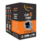 Cat6 Plenum (Cmp) 1000Ft Cable | 550 Mhz, 23Awg 4 Pair, Utp | Fluke Dtx-1800 A