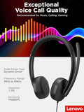 115 USB-A/USB-C Wired Stereo Headset Lightweight, Noise-Cancelling, in-Line Control Box, USB-A to USB-C Adapter, Over-Ear Design, Headset with Mic