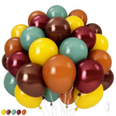 Fall Color Balloons Burnt Orange Terracotta Mustard Yellow Green Brown Autumn Party Decor