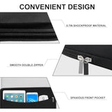 Laptop Sleeve Case 14 Inch, Shockproof Protective Laptop Cover Briefcase Carrying Computer Bag With Accessory Pocket Portable Computer Sleeve For 14" Macbook, Hp, Dell, Lenovo, Acer, Black