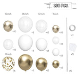 143pcs Gold White Champagne Balloon Arch Kit for Wedding, Birthday, Baby Shower