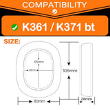 K361 K371 Bt Ear Pads - Replacement Ear Cushion Compatible With K361 / K371Bt / K371 Bt Headphones (Cooling Gel Mesh)