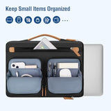 MOSISO 360 Protective Laptop Case 13.3 inch, 13-14 inch Laptop Sleeve Compatible with MacBook Air 13.6/Pro 13/Pro 14,HP Dell ASUS Lenovo, Side Open Carrying Bag with 4 Accessory Pockets & Belt, Black