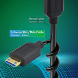 Dutttek 8K Mini Hdmi To Mini Hdmi Coiled Cable, 48Gbps Mini Hdmi 2.1 Cable, Ex