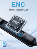 Active Noise Cancelling Headphones, Wireless In Ear Neckband Blutooth Headphones With 3 Ai Mics Enc, 60Hrs Playtime, V5.3 Multipoint Connection Magnetic Earbuds For Work/Travel/Home/Office