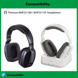 Noise Isolation Headphone Earpads Headset Cushions Replacement Ear Pads Compatible With Thomson Whp3311Bk Whp3311W Headset Headphones