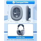 Replacement Ear Pads For Airpods Max Ear Cushion Fabric Memory Foam Magnetic Earpads For Airpods Max (Blue)