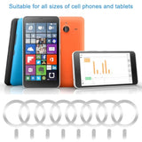 8 Pack Universal Metal Rings Sticker Compatible With Magsafe Magnetic Wireless Charger Iphone 16/15/14/13 Pro Max Mini, Ultra-Thin Car Charger Conversion Accessories (No Magnet), Silver