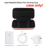 Carrying Case ?For Apple Magsafe Charger Battery Pack, Hard Travel Organize Bag For Mag Safe Magnetic Power Bank For Iphone 13/13 Pro, Extra Mesh Pocket Fits Power Adapter Cable, Rose Gold