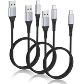 2Ft Usb C Cable, 3 Pack Braided Usb A To Usb C Charging Cord For Car, Usb 2.0 Android Auto Short Type C Cable Compatible With Iphone 15 Pro Max, Samsung Galaxy S23 Ultra, Google Pixel