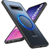 For Samsung Galaxy S10 Plus Case With Magnetic,S10 Plus Phone Case Military-Grade Drop Protection Galaxy S10+ Phone Case Matte Slim For Samsung S10 Plus Case Cover 6.4’’-Black