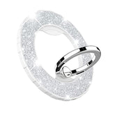 Magnetic Phone Ring Holder For Magsafe, Glitter Magnetic Grip Compatible With 16 15 14 13 12 Pro Max,Pro,Plus,Mini Mag Safe Accessories,Adjustable Kickstand,Silver