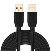 Qy Tan 50Ft Usb Cable With Gold-Plated Connector For Hard Drives, Printers, Modems, Cameras (15M/50Ft)