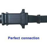 2Ft Usa Outlet Saver Power Cord Cable 125V 10A 2-Prong 2 Outlets For Nema 5-15P To Nema 5-15R,2-Pack