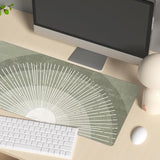Boho Sage Green Sun With Sun Light Burst Large Mouse Pad 31.5"X15.7" Washable Cute Mousepad For Office Laptop Computer,Non-Slip Rubber Base Mouse Pads For Wireless Mouse,Boho Lovers Gifts