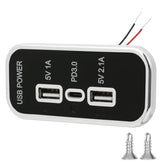 3 Ports 12V Rv Usb Outlet, Pd3.0 Usb C & Dual Usb A Car Charger Socket Panel Wall Mount With Screws, Automotive Usb Power Outlet Fast Charger Adapter For Marine Boat Motorcycle Truck Golf Cart (1Pc)