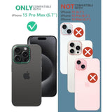 For Iphone 15-Pro-Max Phone Case 6.7", Built-In Screen Protector & Kickstand & Belt-Clip Heavy Duty Military Grade Shockproof Protection Rugged Case - Black