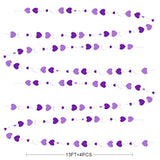 Valentines Day Party Decorations Lavender Love Heart Garland Purple An