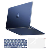 MOSISO Compatible with MacBook Air 13 inch Case 2025 2024 2023 2022 M4 A3240 M3 A3113 M2 A2681,100% Match Official Color,Slim Hard Case&Keyboard Cover&Screen Film for MacBook Air 13.6, Midnight Clear