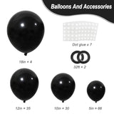 Black Balloon Arch Kit: 135 Latex Balloons for Party Decor