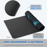 Glowing Blue Lightning Gaming Mouse Pad,Desk Mat,Non-Slip Rubber Base Large Gaming Mouse Pad For Computer Keyboard Laptop,Desk Decor For Girl,Desk Decor(31.5X15.7 In)