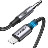 UGREEN Aux Cord for iPhone Aux to Lightning Cable for Car Adapter MFi Certified Lightning 3.5mm Headphone Male Audio Jack Compatible with iPhone 14 Pro Max/13 12 11 Pro Max/12 11 XR SE/8 Plus, 3.3FT